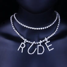 Load image into Gallery viewer, Rhinestone letter necklace(quantity 10)