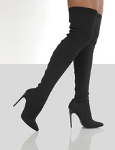 Load image into Gallery viewer, Fashion stiletto heel flying knit over-the-knee boots(HPSD148)