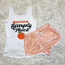 Load image into Gallery viewer, New print suspender shorts suit AY1050