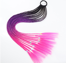 Load image into Gallery viewer, Hot selling synthetic color three-strand ponytail head rope(AH5054)
