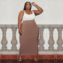 Load image into Gallery viewer, Double-sided brushed fringe half-length skirt(AY1373)