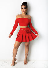 Load image into Gallery viewer, Solid color strapless pleated skirt suit AY1168