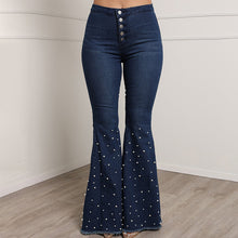 Load image into Gallery viewer, Hot selling pearl flared jeans(AY1285)