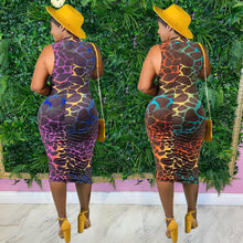 Load image into Gallery viewer, New printed zipper dress AY1865