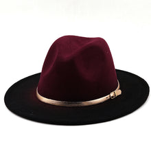 Load image into Gallery viewer, Two-tone gradient woolen jazz hat(AE4040)