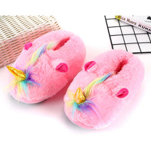 Load image into Gallery viewer, Hot Selling Fantasy Unicorn Plush Slippers(HPSD131)