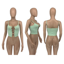 Load image into Gallery viewer, Casual thread suspender vest T-shirt AY1931