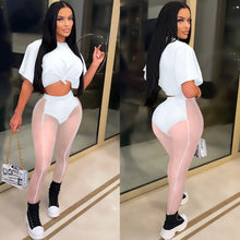 Load image into Gallery viewer, Sexy mesh sheer trousers two-piece set(AY1838)
