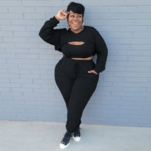 Load image into Gallery viewer, Fashion solid color three-piece sports suit(AY1595)