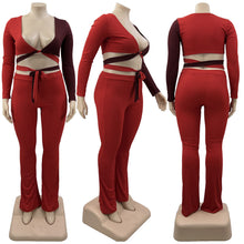 Load image into Gallery viewer, Sexy two-color stitching two-piece set(AY1668)