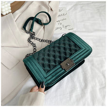 Load image into Gallery viewer, Velvet rhombus chain crossbody bag(AB2044)