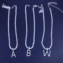 Load image into Gallery viewer, Rhinestone letter necklace(quantity 10)