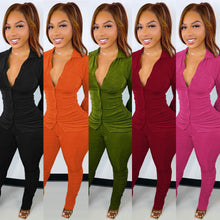 Load image into Gallery viewer, Lapel pleated slim two-piece suit(AY1584)