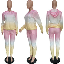 Load image into Gallery viewer, Casual Gradient Printed Sweatshirt Set(AY1456)