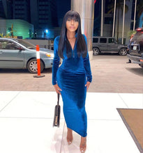 Load image into Gallery viewer, Hot selling suede long sleeve dress(A11195)