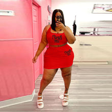 Load image into Gallery viewer, PINK printed casual skirt suit