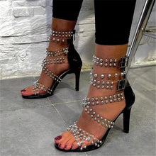 Load image into Gallery viewer, Fashion studded stiletto sandals(HPSD190)