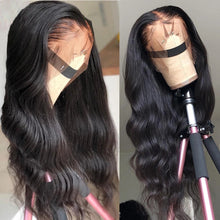 Load image into Gallery viewer, Human Hair 180% Density Lace Front Wigs Body Wave 13x4 Natural Color Wigs(AH5050)