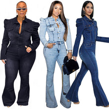 Load image into Gallery viewer, Fashion denim slim jumpsuit(AY1636)