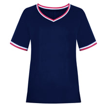 Load image into Gallery viewer, Fashion short sleeve v neck t-shirt(AY1733)