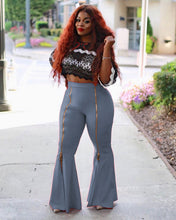 Load image into Gallery viewer, High-waisted flared zipper wide-leg pants(AY1515)