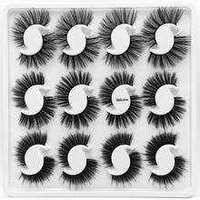 Load image into Gallery viewer, 12 pairs of 25mm mink eyelashes