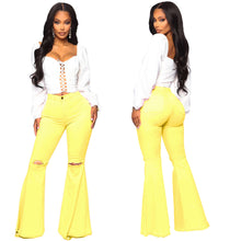 Load image into Gallery viewer, fashion all-match wide-leg denim flared pants(AY1300)