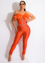 Load image into Gallery viewer, Sexy feather tube top two piece set(AY1970)