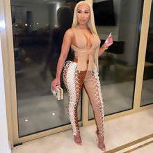 Load image into Gallery viewer, Sexy lace up PU leather pants AY1862