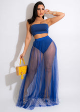 Load image into Gallery viewer, Pleated mesh chest wrap two-piece set AY1944