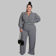 Load image into Gallery viewer, fashion puff sleeve printed jumpsuit(AY1365)