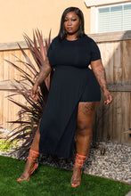 Load image into Gallery viewer, Plus size irregular slit two-piece set(AY1975)