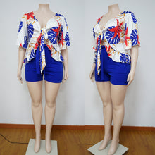Load image into Gallery viewer, Casual Printed T-Shirt Shorts Set(AY1726)