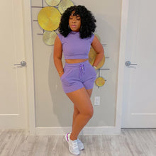 Load image into Gallery viewer, Drawstring shorts casual vest two piece set( AY1969)
