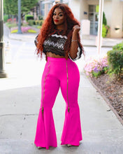 Load image into Gallery viewer, High-waisted flared zipper wide-leg pants(AY1515)