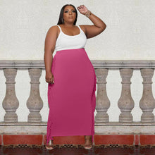 Load image into Gallery viewer, Double-sided brushed fringe half-length skirt(AY1373)