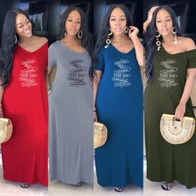 Load image into Gallery viewer, Sexy Solid Color Printed Long Dress(AY1784)