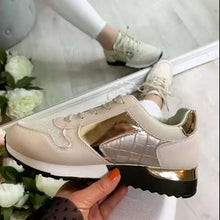 Load image into Gallery viewer, Colorblock casual lace-up flat sneakers(HPSD091)