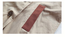Load image into Gallery viewer, Children's contrast color long button trench coat(AY1340)
