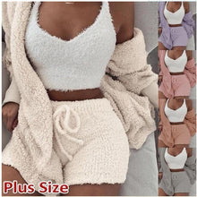 Load image into Gallery viewer, Plush three-piece soft casual wear