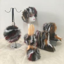 Load image into Gallery viewer, Colorful plush boots round pack four-piece suit(HPSD164)