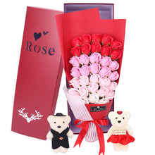 Load image into Gallery viewer, Valentine's Day gradient 33 roses bouquet gift box(AE4084)