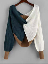 Load image into Gallery viewer, Personality fancy knitted contrast sweater(AY1440)