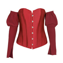 Load image into Gallery viewer, One-shoulder corset with rope halter long-sleeved top(AY1586)