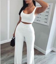 Load image into Gallery viewer, Vest wide leg pants leisure set AY1055