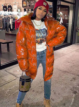 Load image into Gallery viewer, Hot selling bright color stand collar long cotton jacket(A11261)