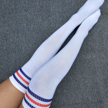 Load image into Gallery viewer, Rainbow striped over-the-knee long socks(AE4045)