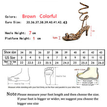 Load image into Gallery viewer, Snake-print winding sandals(HPSD176)