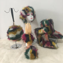 Load image into Gallery viewer, Colorful plush boots round pack four-piece suit(HPSD164)