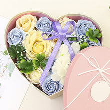 Load image into Gallery viewer, Valentine's Day Christmas Soap Flower Rose Bouquet Heart-shaped Gift Box(AE4087)